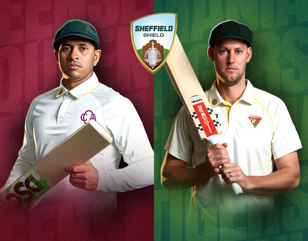  Of sheffield shield, 2025-26: queensland vs tasmania banner