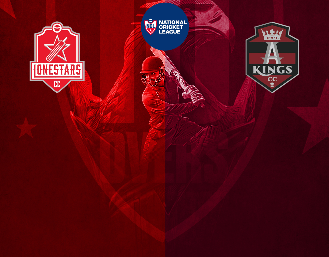 Match 1 of national cricket t10 league, 2025: dallas lonestars cc vs atlanta kings cc banner