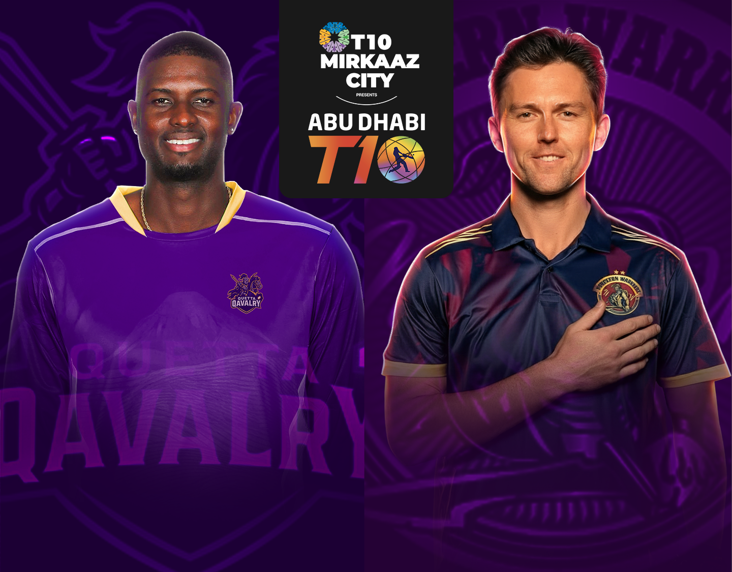 Match 1 of abu dhabi t10, 2025: quetta qavalry vs northern warriors banner