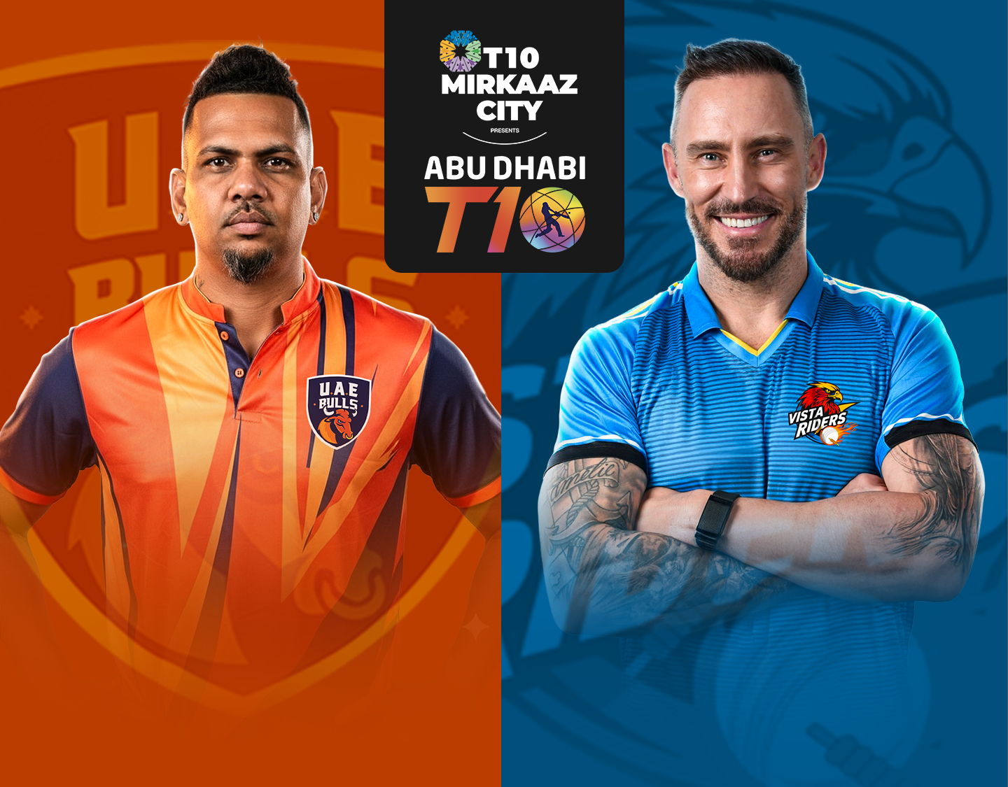 Match 7 of abu dhabi t10, 2025: uae bulls vs vista riders banner