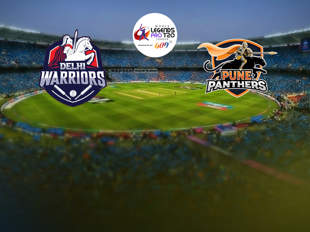 Match 5 of world legends pro t20 league, 2026: delhi warriors vs pune panthers banner