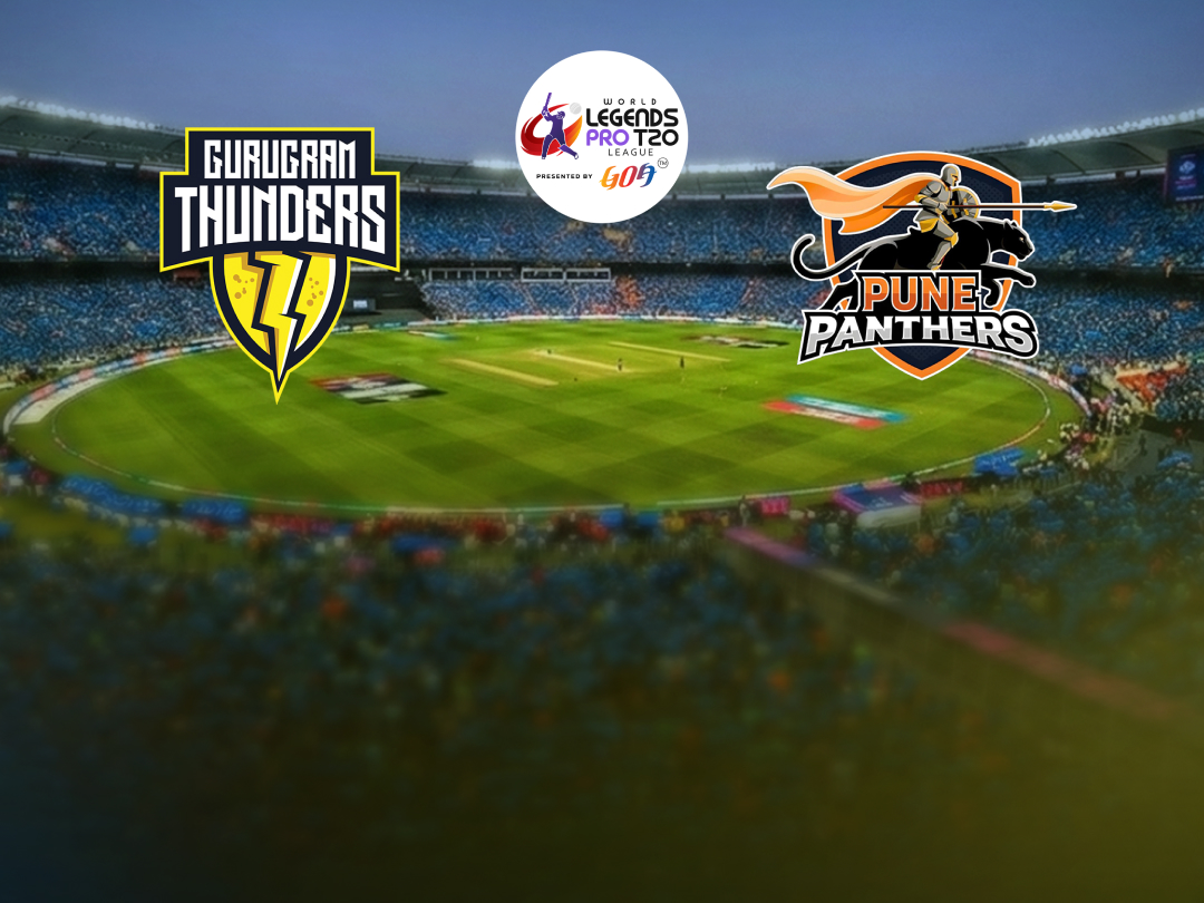 Match 9 of world legends pro t20 league, 2026: gurugram thunders vs pune panthers banner