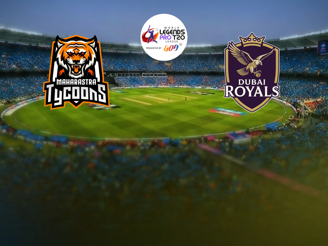 Match 11 of world legends pro t20 league, 2026: maharashtra tycoons vs dubai royals banner
