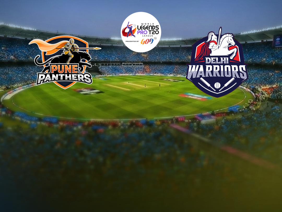 Match 14 of world legends pro t20 league, 2026: pune panthers vs delhi warriors banner