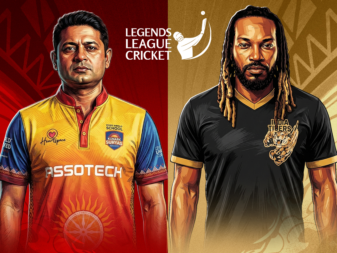 Match 11 of legends league cricket, 2026: india captains vs india tigers banner