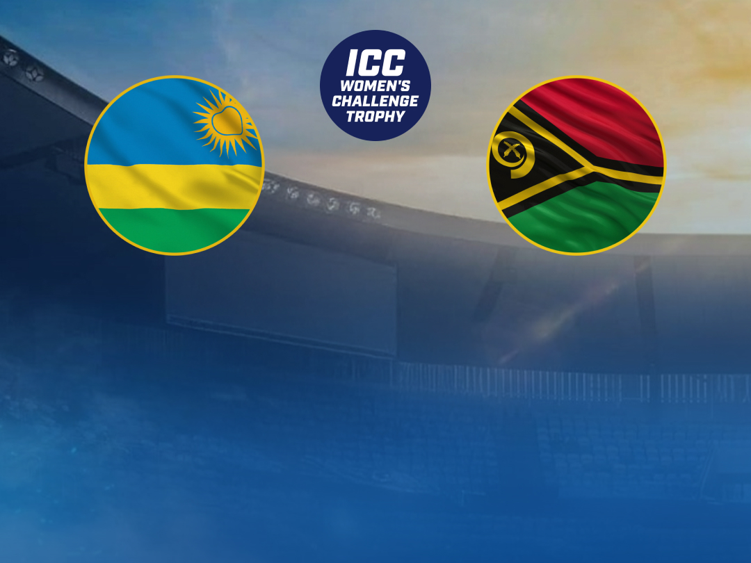 Of icc women's t20i challenge trophy, 2026: rwanda women vs vanuatu women banner
