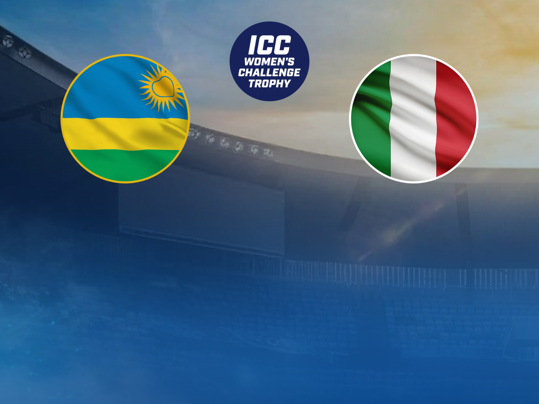  Of icc women's t20i challenge trophy, 2026: rwanda women vs italy women banner