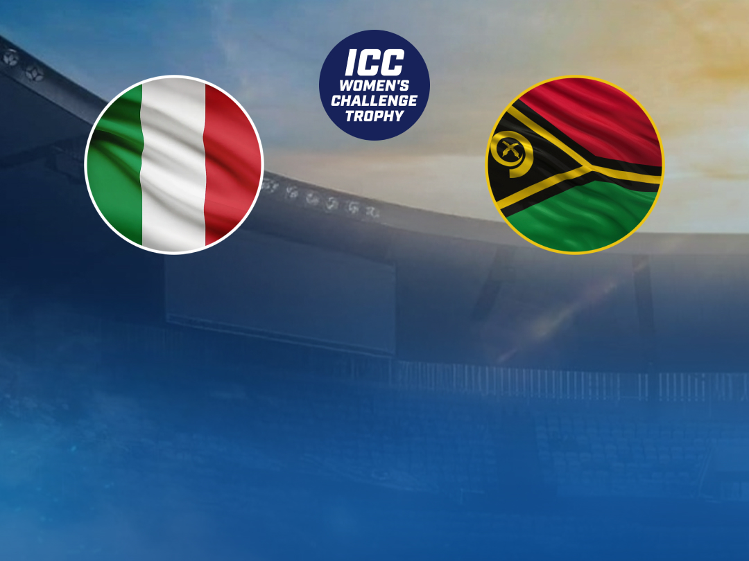  Of icc women's t20i challenge trophy, 2026: italy women vs vanuatu women banner