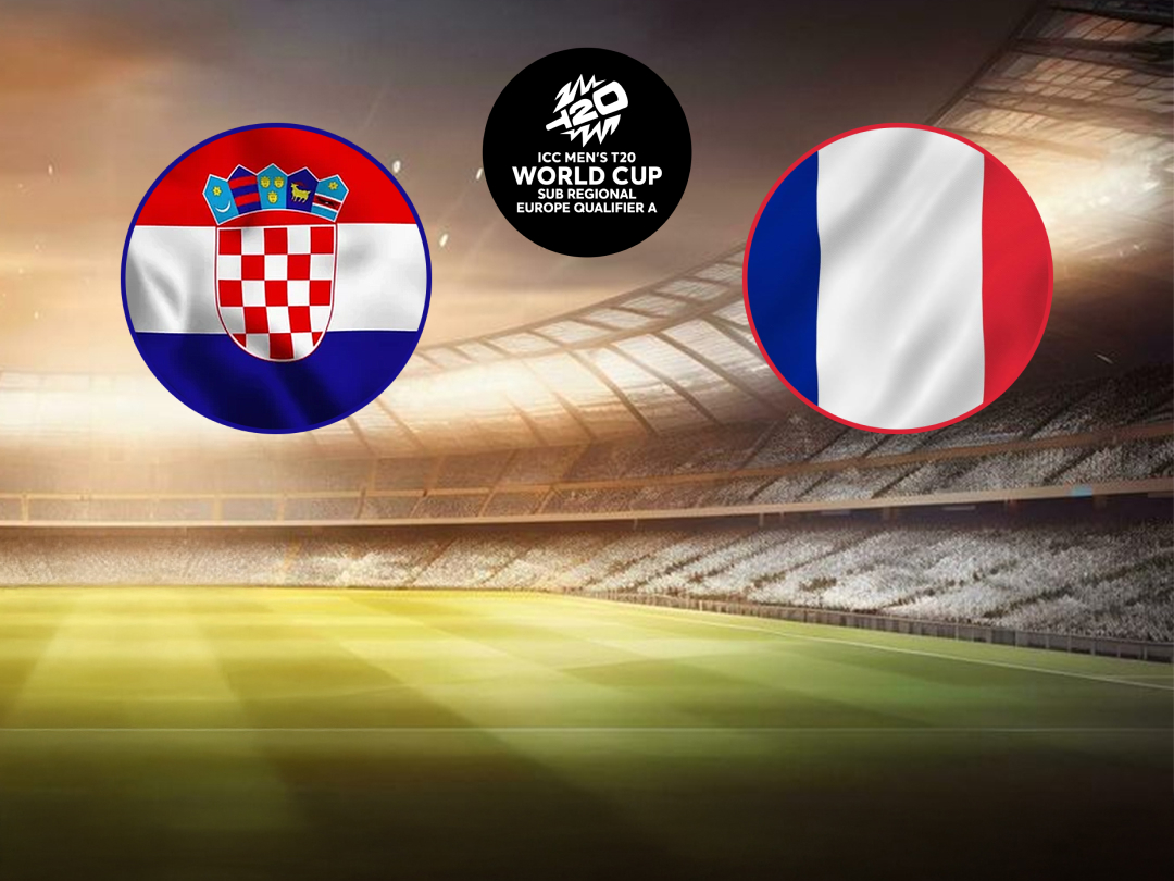 Match 6 of icc men's t20 wc europe sub regional qualifier a: croatia vs france banner