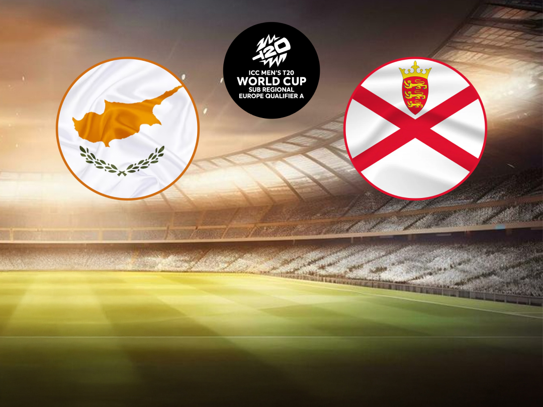 Match 8 of icc men's t20 wc europe sub regional qualifier a: cyprus vs jersey banner