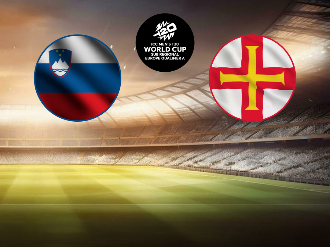 Match 13 of icc men's t20 wc europe sub regional qualifier a: slovenia vs guernsey banner