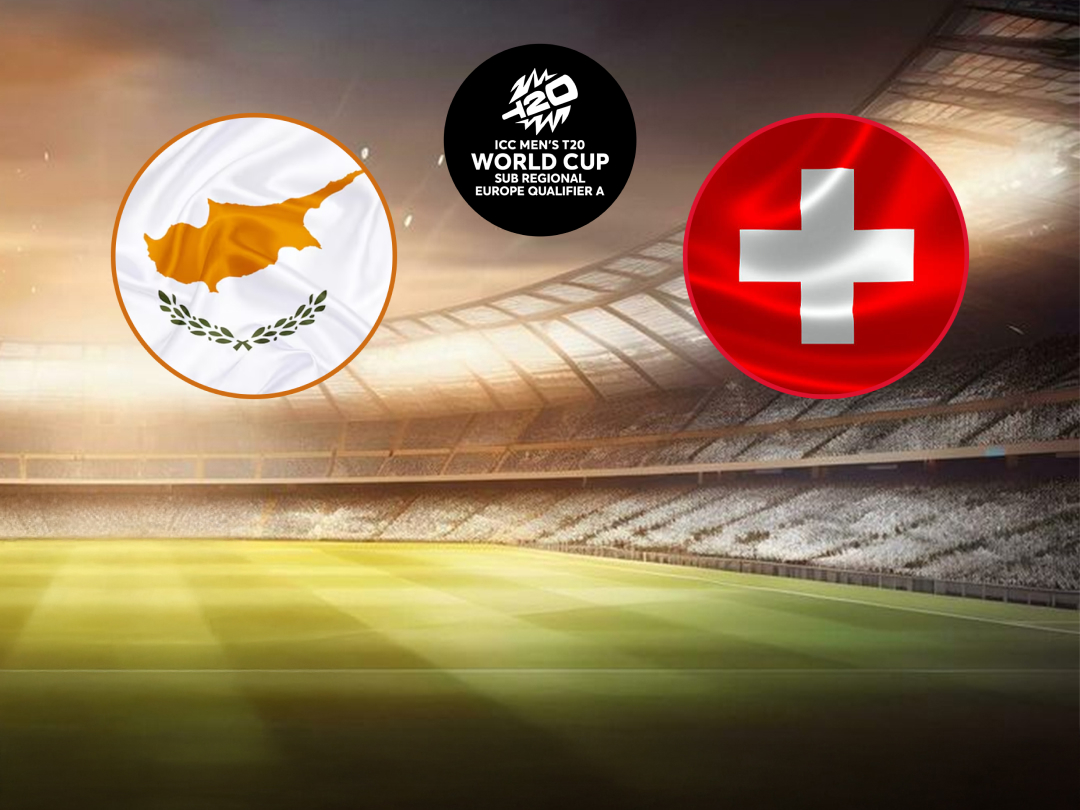 Match 14 of icc men's t20 wc europe sub regional qualifier a: cyprus vs switzerland banner