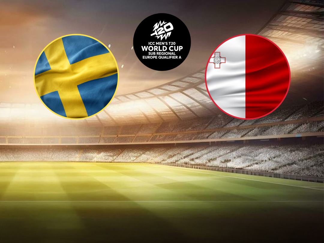 Match 15 of icc men's t20 wc europe sub regional qualifier a: sweden vs malta banner