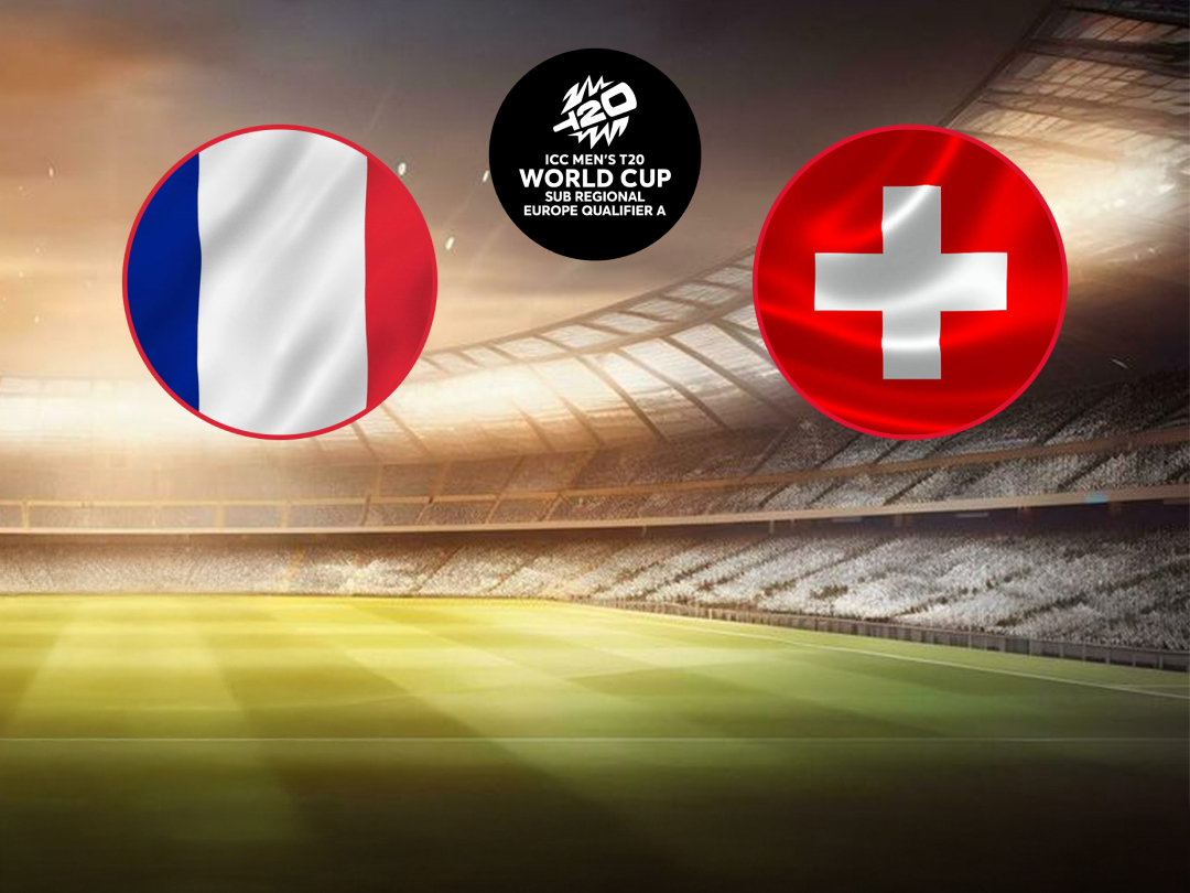 Match 17 of icc men's t20 wc europe sub regional qualifier a: france vs switzerland banner