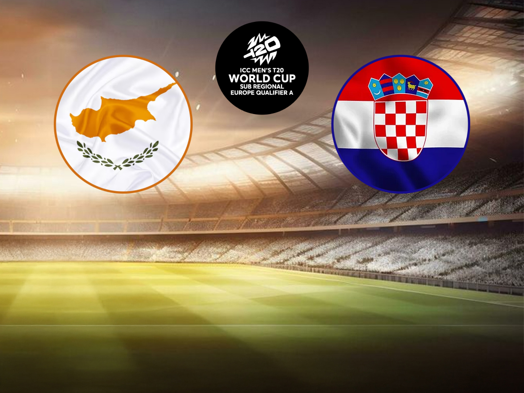 Match 19 of icc men's t20 wc europe sub regional qualifier a: cyprus vs croatia banner