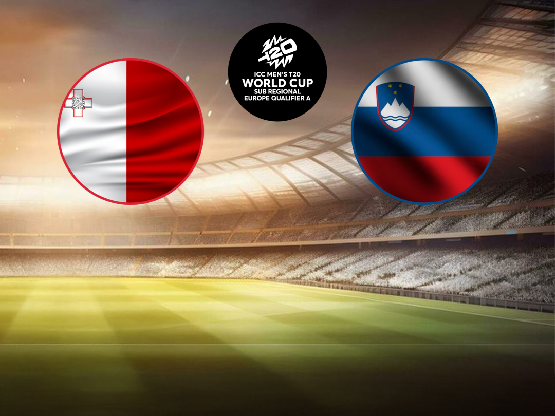 Match 20 of icc men's t20 wc europe sub regional qualifier a: malta vs slovenia banner