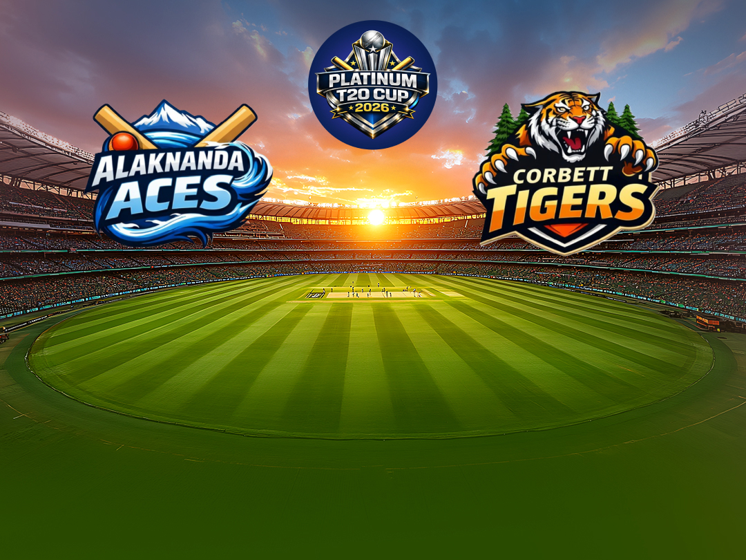  Of platinum t20 cup 2026: alaknanda aces vs corbett tigers banner