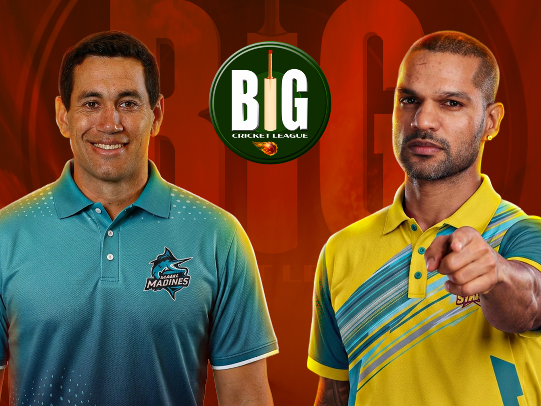 Match 1 of big cricket league season 2: mumbai marines vs up brij stars banner