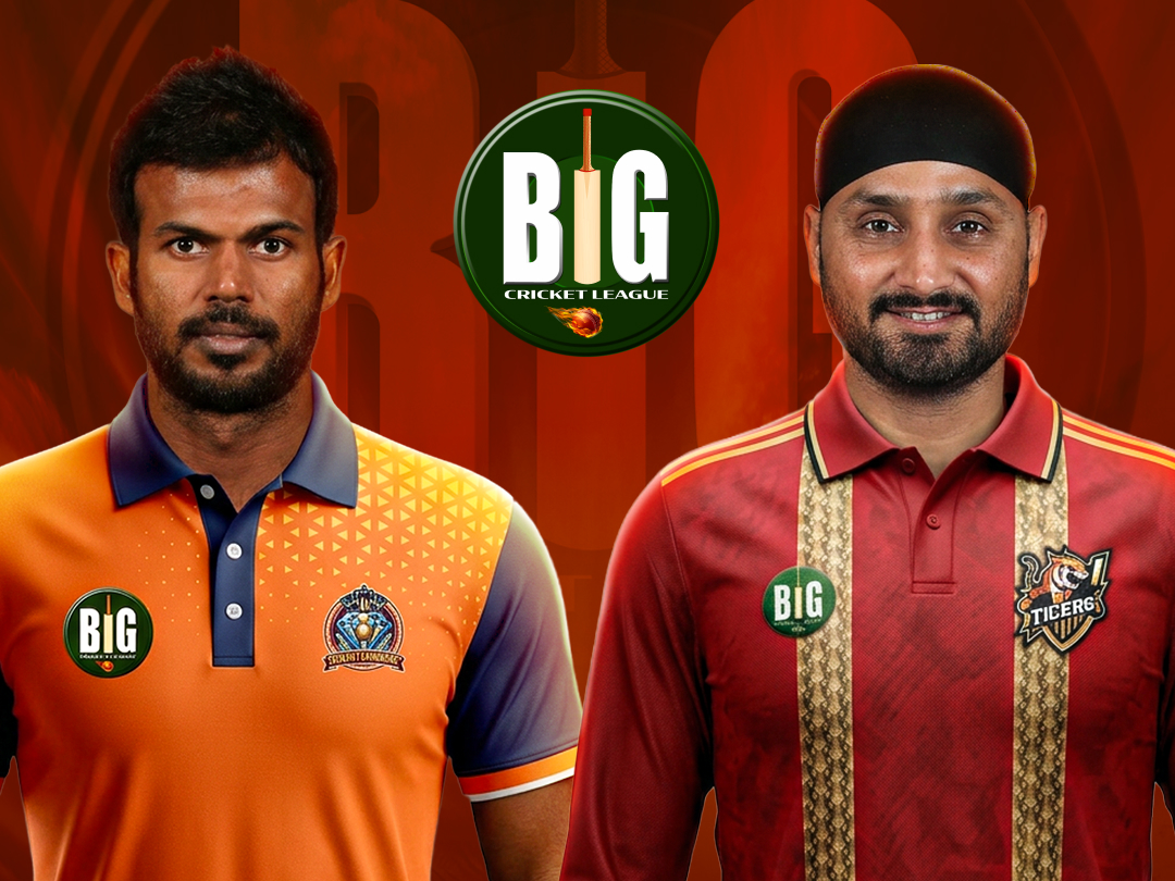 Match 10 of big cricket league season 2: gujarat diamonds vs mp tigers banner