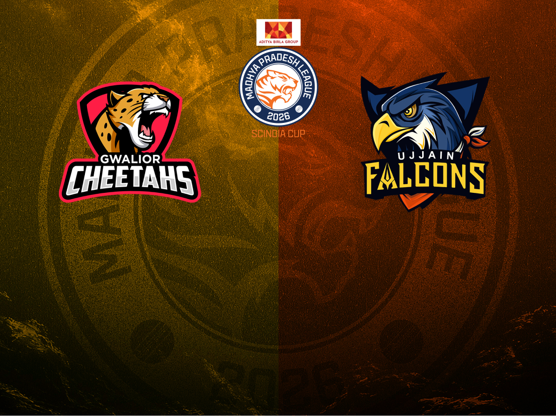 Match 1 of madhya pradesh league t20, 2026: gwalior cheetahs vs ujjain falcons banner