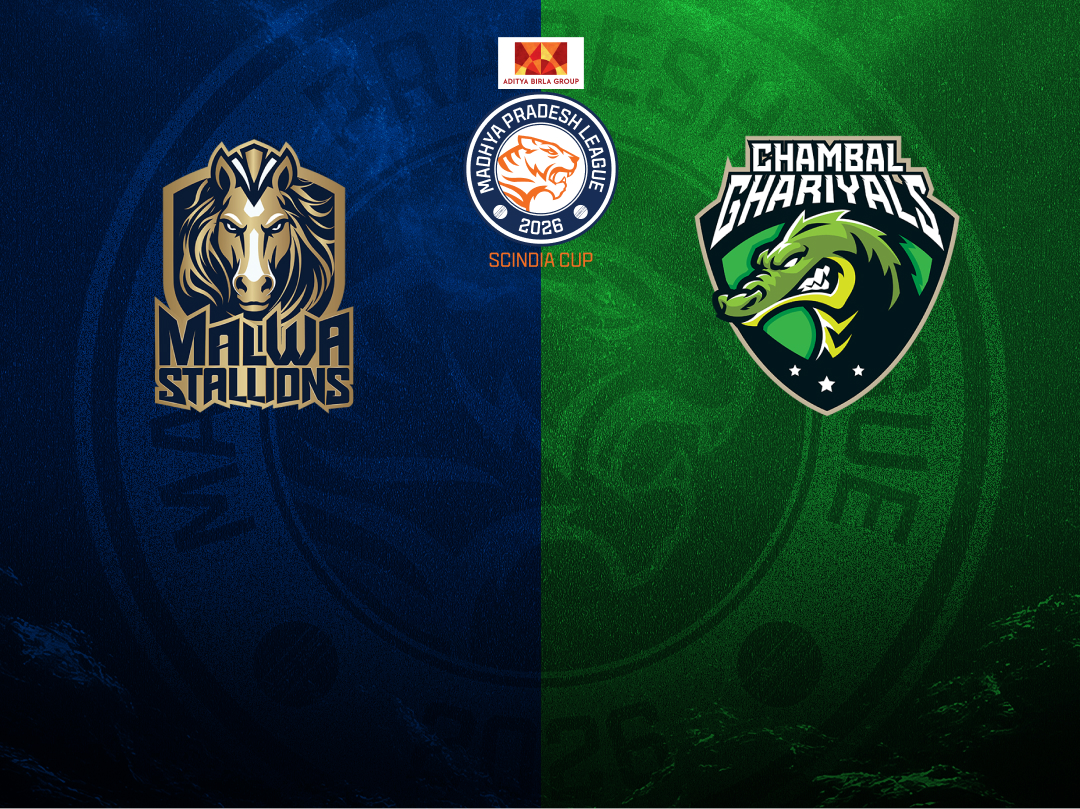 Match 2 of madhya pradesh league t20, 2026: malwa stallions vs chambal ghariyals banner