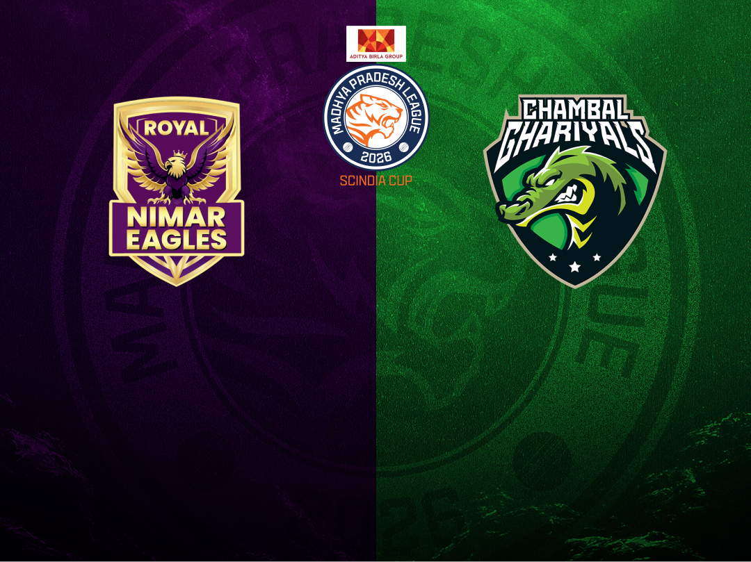 Final of madhya pradesh league t20, 2026: royal nimar eagles vs chambal ghariyals banner