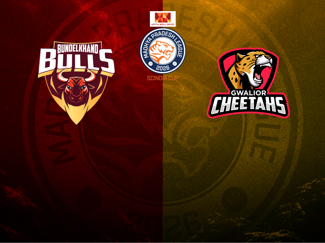 Match 24 of madhya pradesh league t20, 2026: bundelkhand bulls vs gwalior cheetahs banner