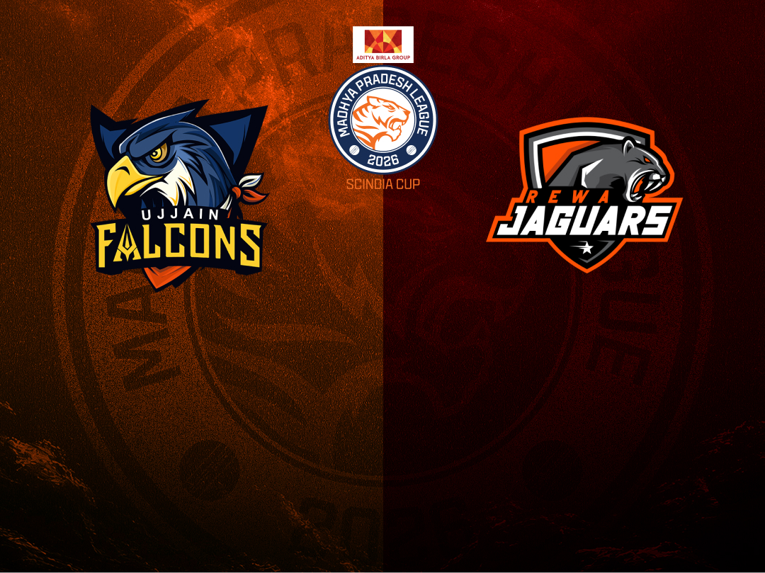 Match 25 of madhya pradesh league t20, 2026: ujjain falcons vs rewa jaguars banner