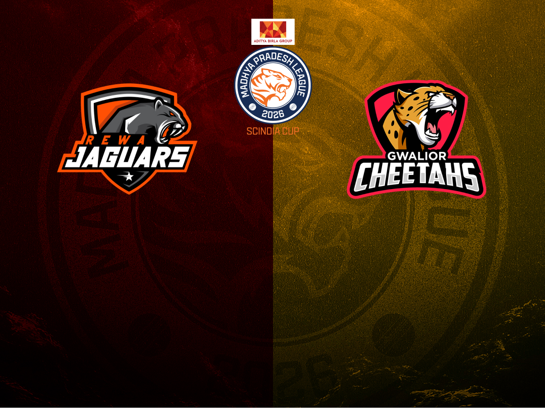 Match 28 of madhya pradesh league t20, 2026: rewa jaguars vs gwalior cheetahs banner