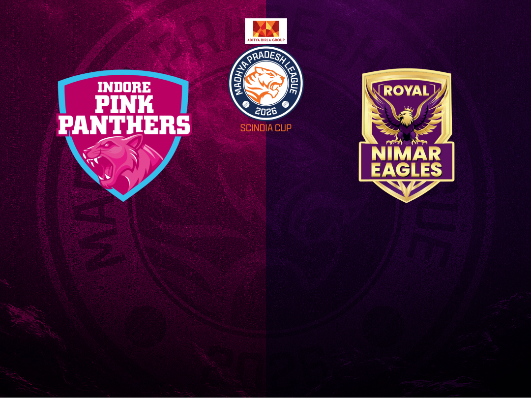 Match 30 of madhya pradesh league t20, 2026: indore pink panthers vs royal nimar eagles banner