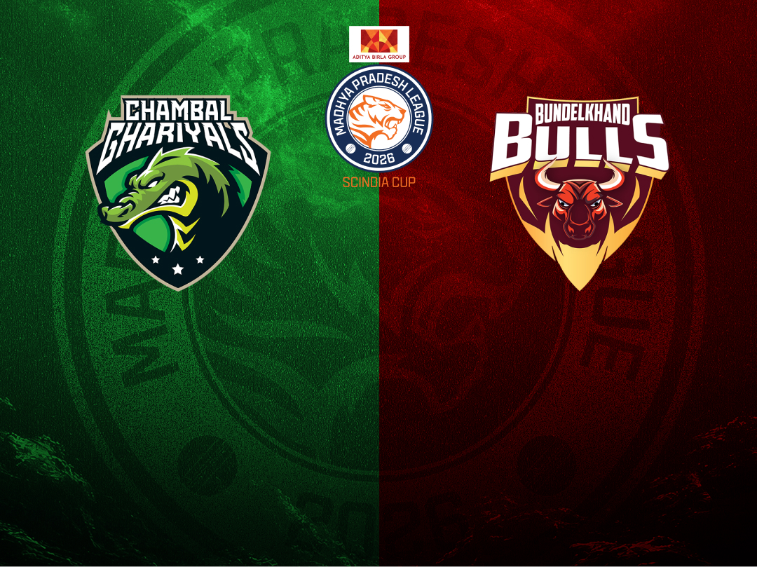Match 33 of madhya pradesh league t20, 2026: chambal ghariyals vs bundelkhand bulls banner