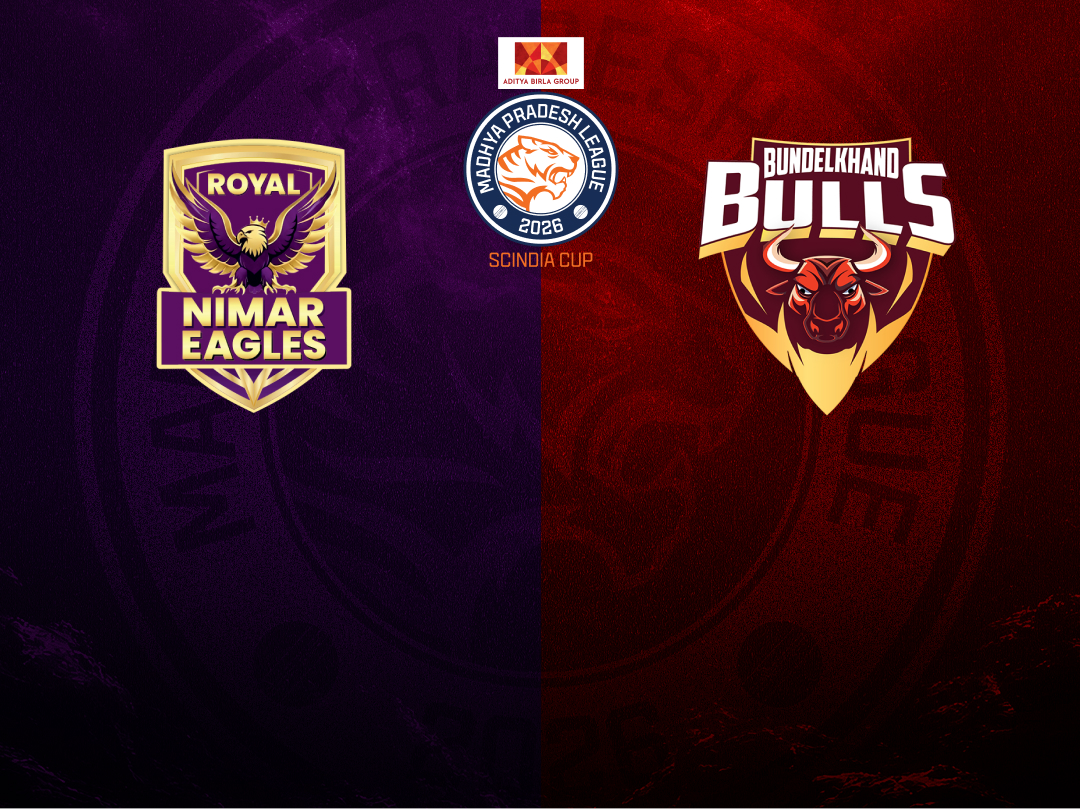 Match 37 of madhya pradesh league t20, 2026: royal nimar eagles vs bundelkhand bulls banner