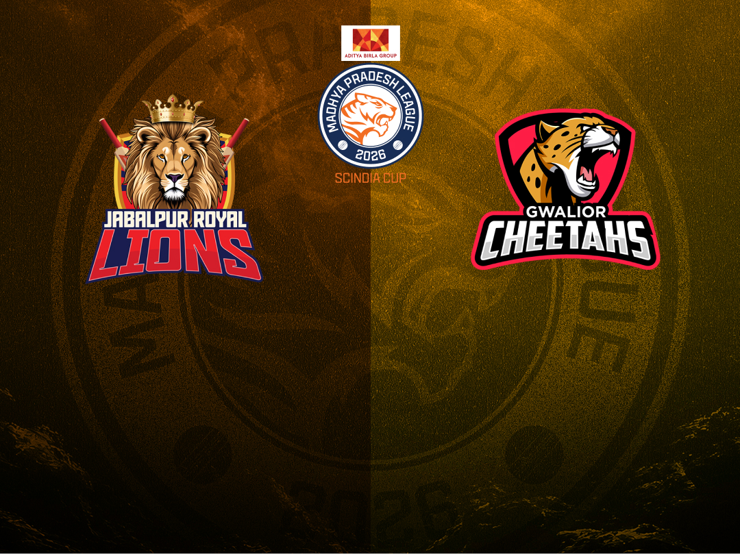 Match 38 of madhya pradesh league t20, 2026: jabalpur royal lions vs gwalior cheetahs banner