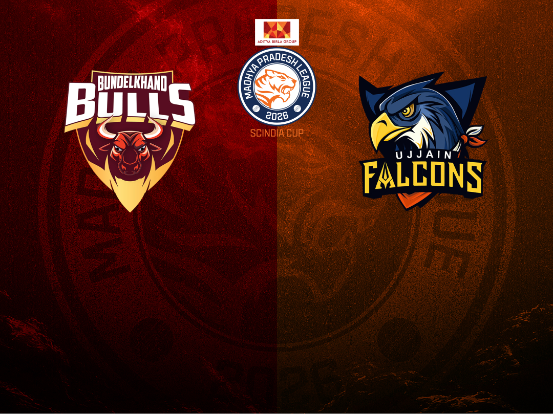 Match 39 of madhya pradesh league t20, 2026: bundelkhand bulls vs ujjain falcons banner