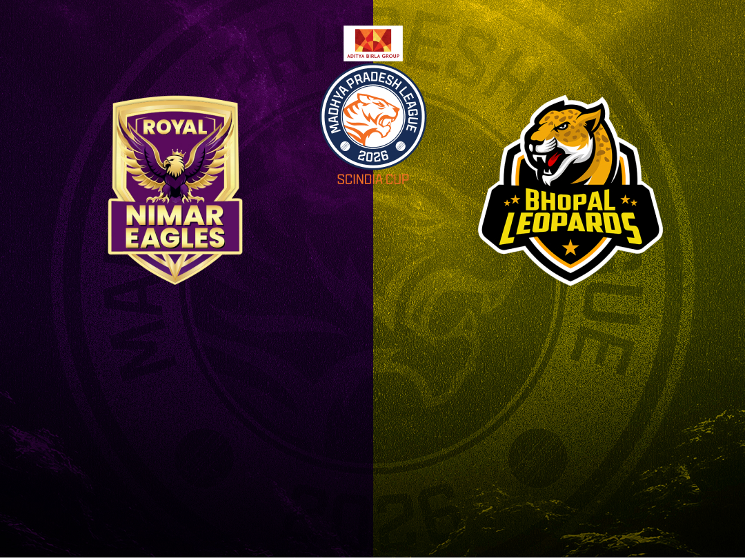 Match 40 of madhya pradesh league t20, 2026: royal nimar eagles vs bhopal leopards banner