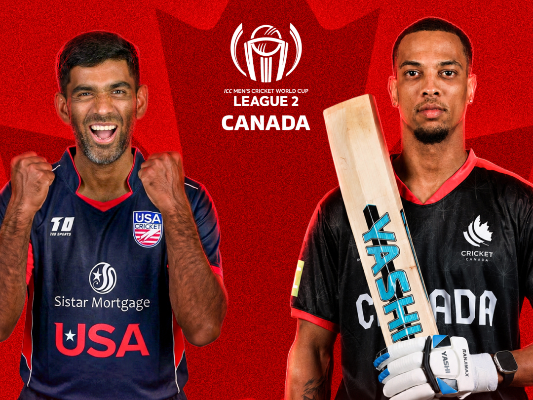 Match 4 of icc cwc league 2 canada, 2026: usa vs canada banner