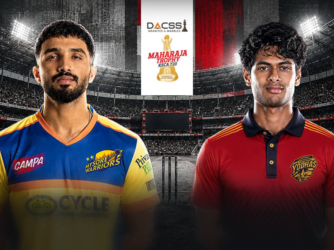 Eliminator of maharaja t20 trophy, 2026: shivamogga yodhas vs mysore warriors banner