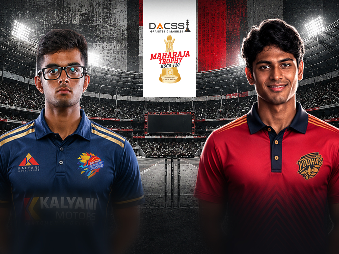 Match 4 of maharaja t20 trophy, 2026: kalyani bengaluru blasters vs shivamogga yodhas banner