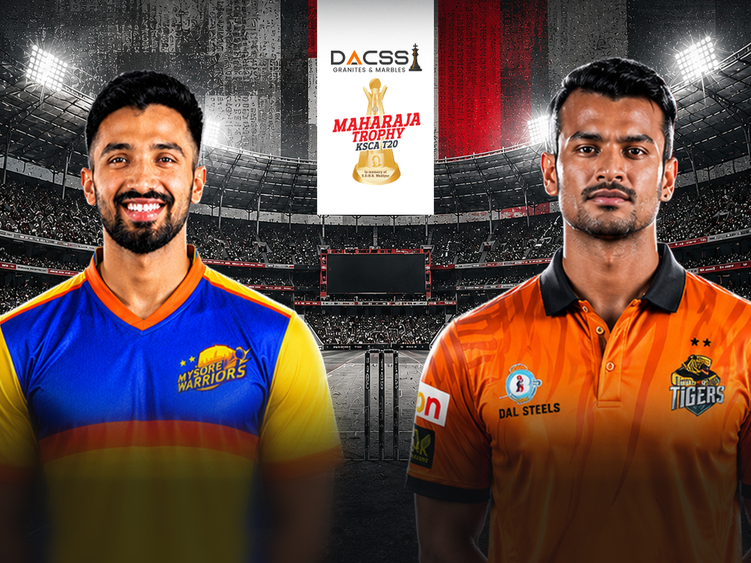 Match 5 of maharaja t20 trophy, 2026: mysore warriors vs hubli tigers banner