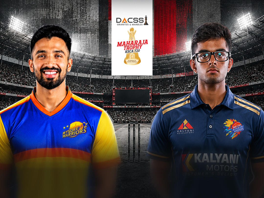 Match 8 of maharaja t20 trophy, 2026: mysore warriors vs kalyani bengaluru blasters banner
