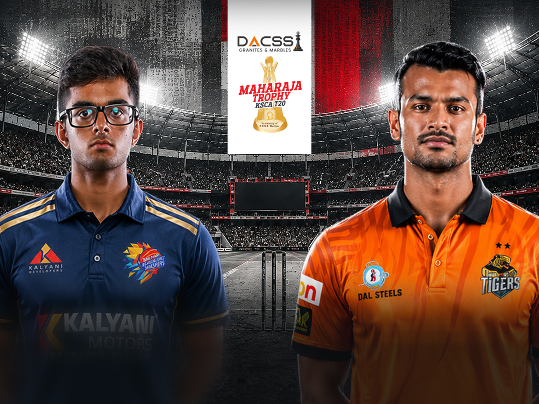 Match 20 of maharaja t20 trophy, 2026: kalyani bengaluru blasters vs hubli tigers banner
