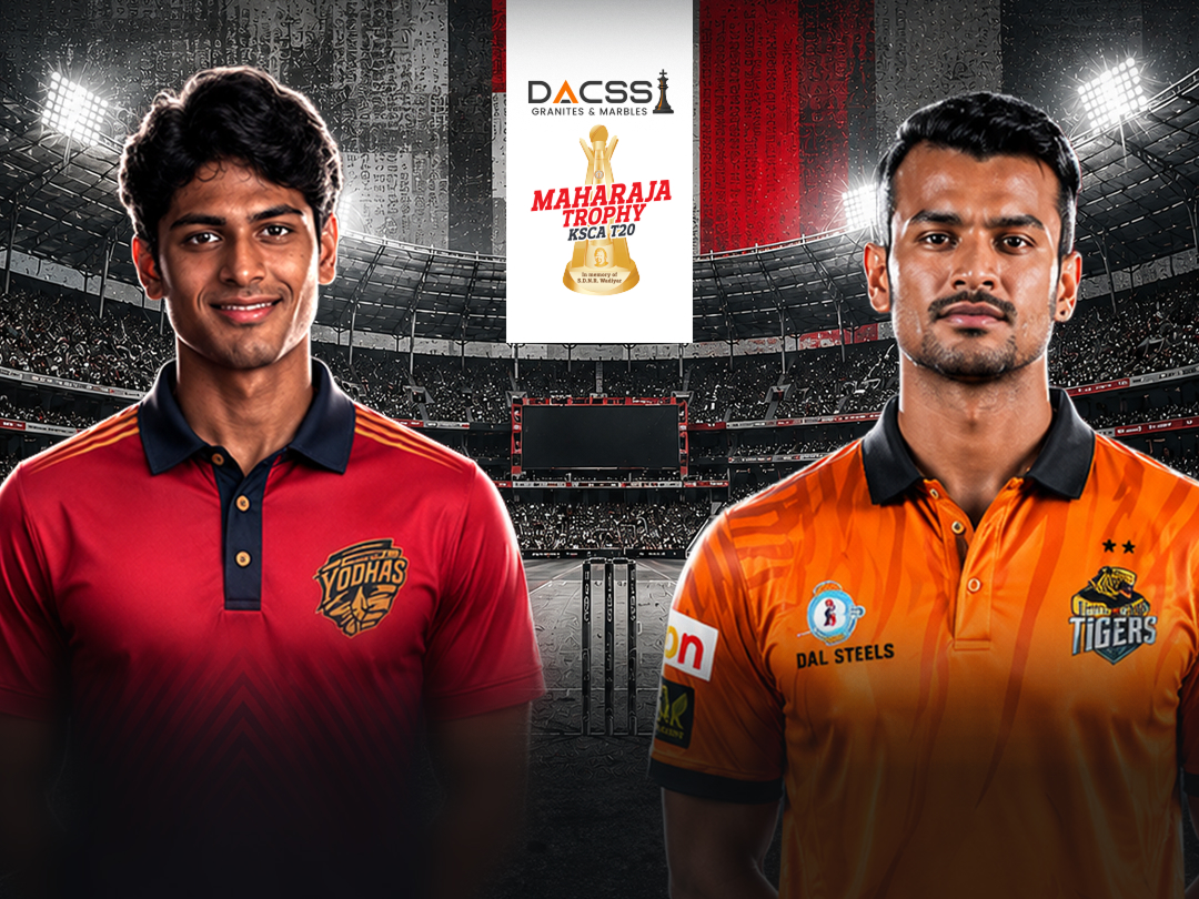 Match 26 of maharaja t20 trophy, 2026: shivamogga yodhas vs hubli tigers banner