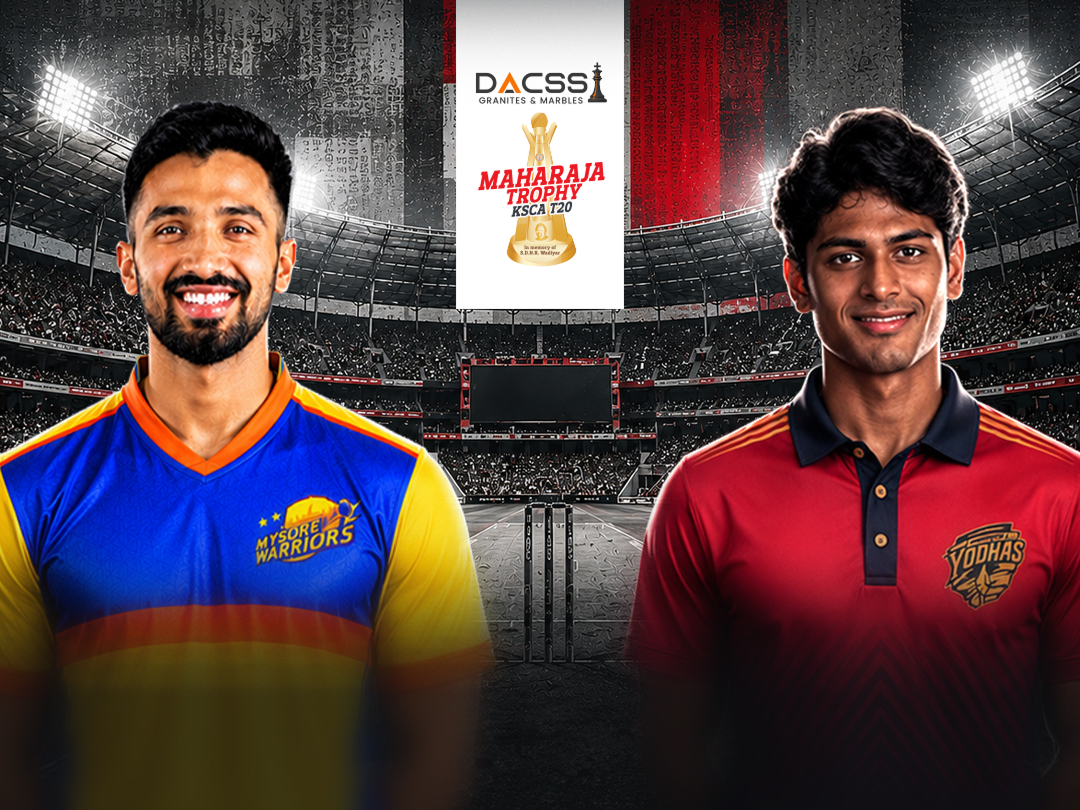 Match 29 of maharaja t20 trophy, 2026: mysore warriors vs shivamogga yodhas banner
