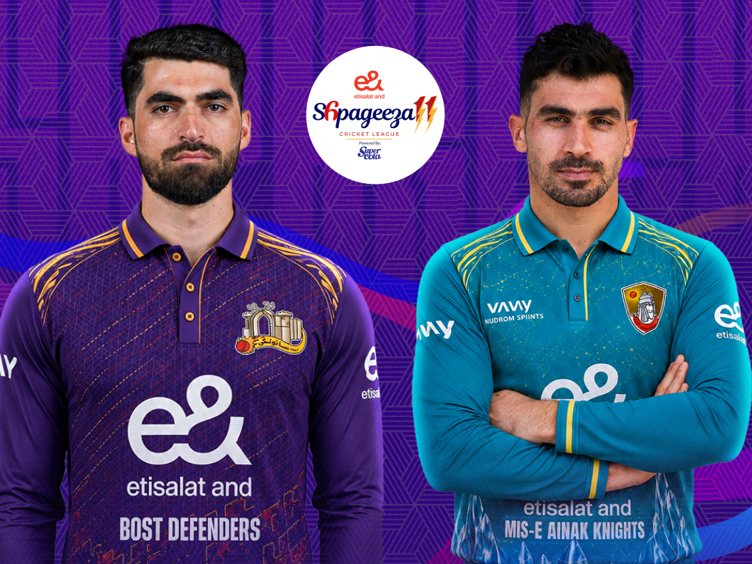 Match 18 of shpageeza cricket league, 2026: bost defenders vs mis-e-ainak knights banner