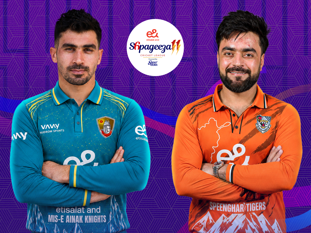 Match 19 of shpageeza cricket league, 2026: mis-e-ainak knights vs speen ghar tigers banner