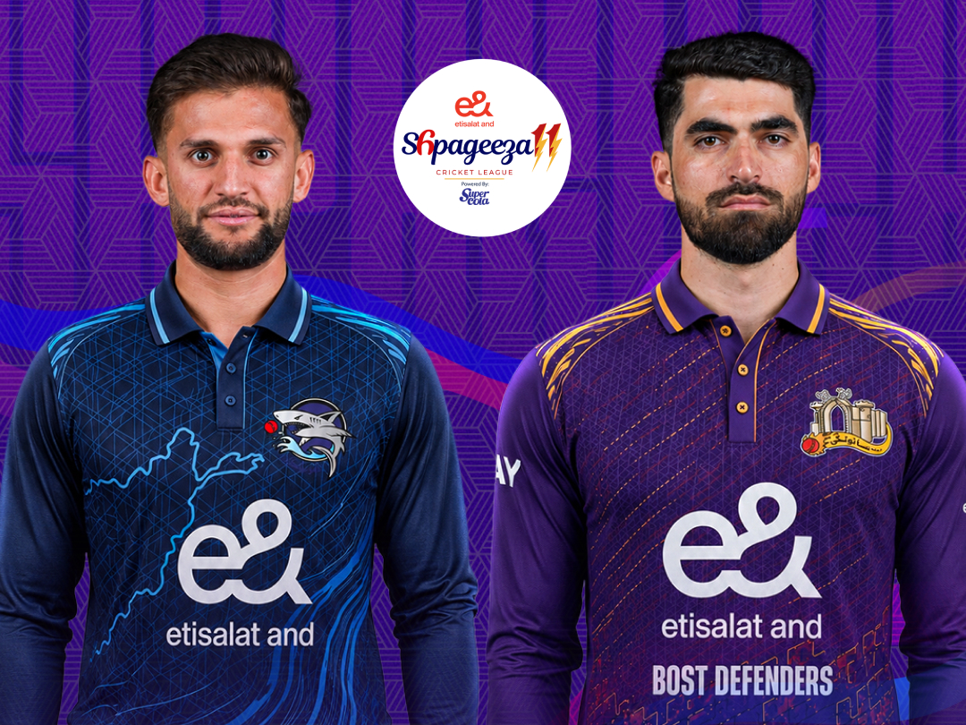 Match 20 of shpageeza cricket league, 2026: amo sharks vs bost defenders banner