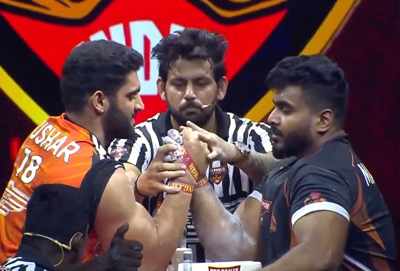 MP Hathodas vs Jaipur Veers | Mazahir Saidu vs Tushar Awasthi (100 Kg) | Hindi Highlights