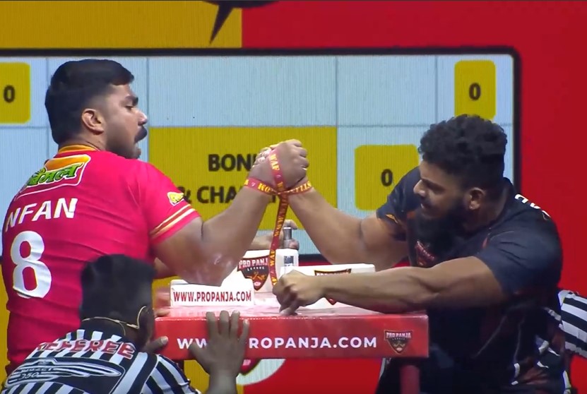 Jaipur Veers vs Sher-E-Ludhiana | Harshit Poojary vs Infan PB (100Kg) | English Highlights