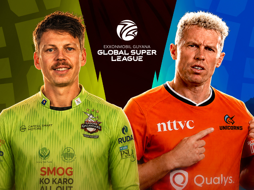 Match 9 of global super league, 2026: lahore qalandars vs san francisco unicorns banner