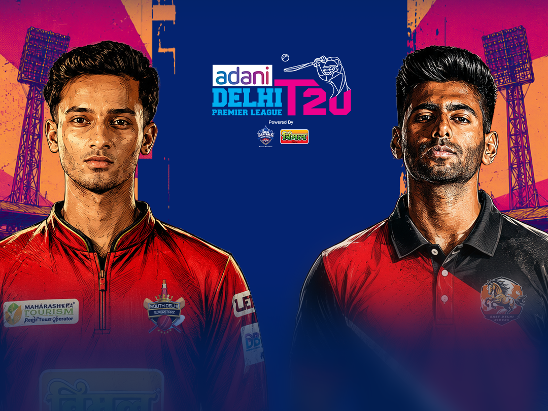 Match 2 of delhi premier league, 2026: south delhi superstarz vs east delhi riders banner